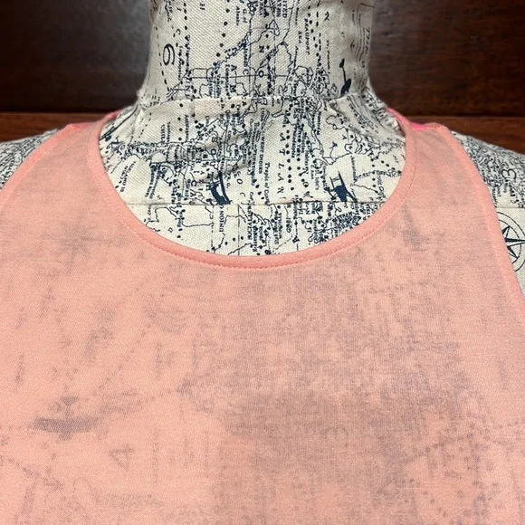 American Eagle Outfitters Crew Neck Two Toned Pink Tank Top - Picture 3 of 8
